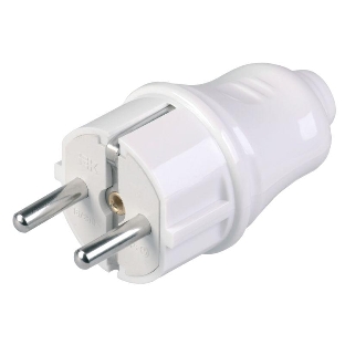 Вилка IEK EVP10-16-01-K01 ВПп10-01-Ст разборная прямая с з/к 16А белая