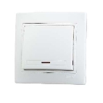 Выключатель LEZARD 1-кл. СП Мира 10А IP20 с подсветкой белый/белый 701-0202-111, фото6