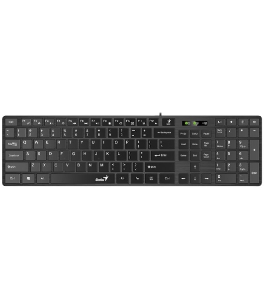 Комплект клавиатура+мышь Genius SlimStar C126 проводной, USB, 1000 DPI, чёрный