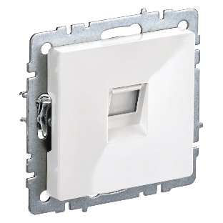 Розетка компьютерная IEK BRITE RJ45 кат.5E РК10-БрБ белый