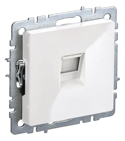 Розетка компьютерная IEK BRITE RJ45 кат.5E РК10-БрБ белый