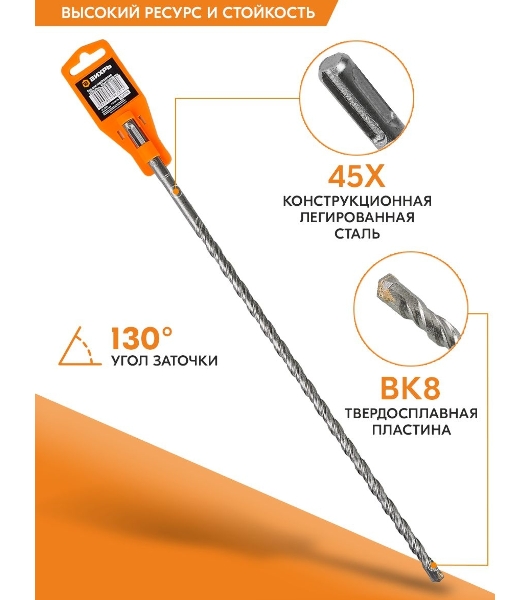 Бур по бетону 10x410x350 SDS-Plus