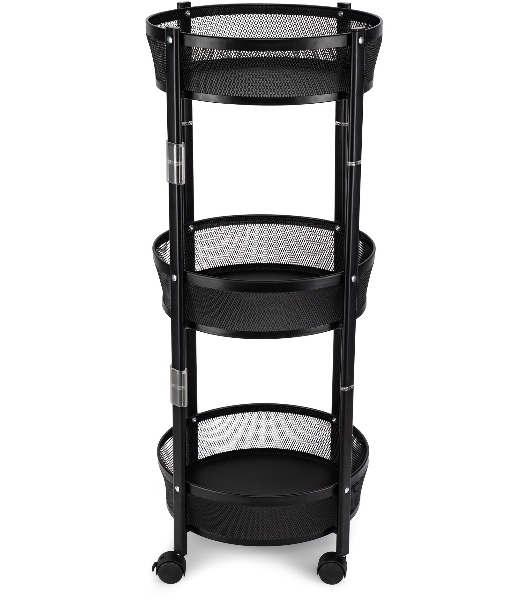 Этажерка Domfy DHC-FC30862 34.2x34.2x83.6 см, d=34.2 см черный