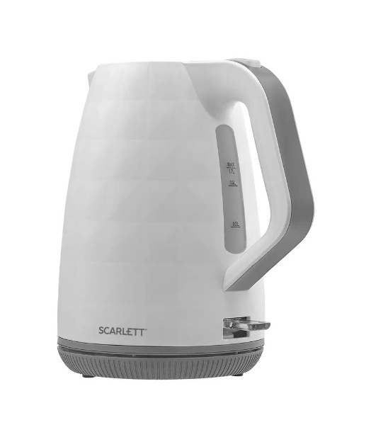 Чайник электрический Scarlett SC-EK18P49 1.7 л, 2200 Вт, белый/серый (корпус: пластик)