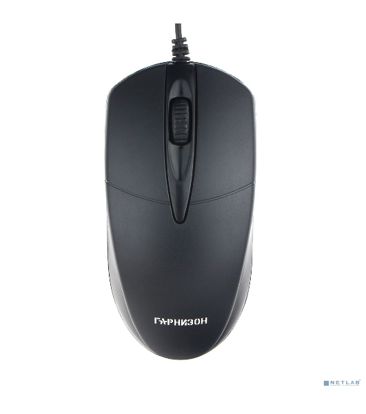 Мышь проводная Гарнизон GM-220 черный, 1000 dpi, USB, кнопки - 3
