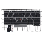 Клавиатура для ноутбука Lenovo ThinkPad E480 E485 черная с серебристой рамкой, фото2