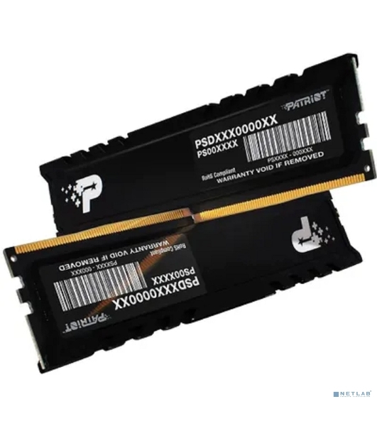 Оперативная память Patriot Signature Premium, DDR5, 32GB (2x16 GB), 4800 MHz, CL40, DIMM, радиатор, черный