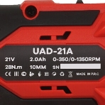 Дрель-шуруповерт Edon AD-21A, 21 В, 2 Ач, 30 Нм, щеточный, фото3