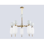 Светильник Ambrella light LH53104/5 BS/GR/FR латунь/серый/белый матовый G9*5 max 28W D650*750, фото6