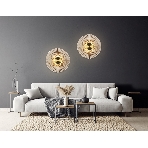 Настенный светильник Ambrella light LH72643 BR/WH латунь/бежевый 6W 3000K D300*100, фото4