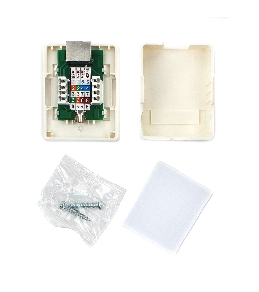 Розетка GEMBIRD NAS212 RJ-45 кат.STP 5e внешняя экранированная 1 порт, 110/Krone