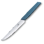 Нож кухонный Victorinox Swiss Modern (6.9006.122) стальной для стейка лезв.120мм прямая заточка синий, фото3