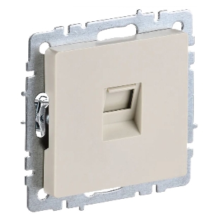 Розетка компьютерная СП RJ45 кат.5E BRITE РК10-БрКр беж. IEK BR-K10-1-K10