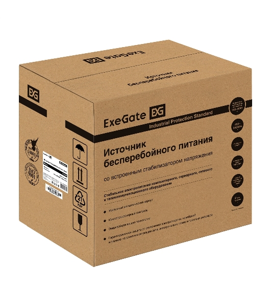 Комплект источника бесперебойного питания Exegate EX295990RUS + батарея 33Aч EX282974RUS 4шт (инвертор, синус, для котла) ExeGate SineTower SZ-3000.LCD.AVR.3SH.1C13.RJ.USB <3000VA/2400W, чистый синусоида, LCD дисплей, AVR, 3*Schuko+1*C13, RJ45/11, USB, линейно-интерактивный, черный> + батарея ExeGate DT 1233 (12В, 33А·ч) 4шт
