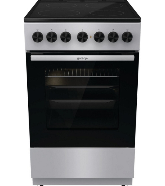 Плита электрическая Gorenje GEC5B41SG серый, конфорок 4 шт, духовка 62 л, 50 см x 85 см x 59.4 см