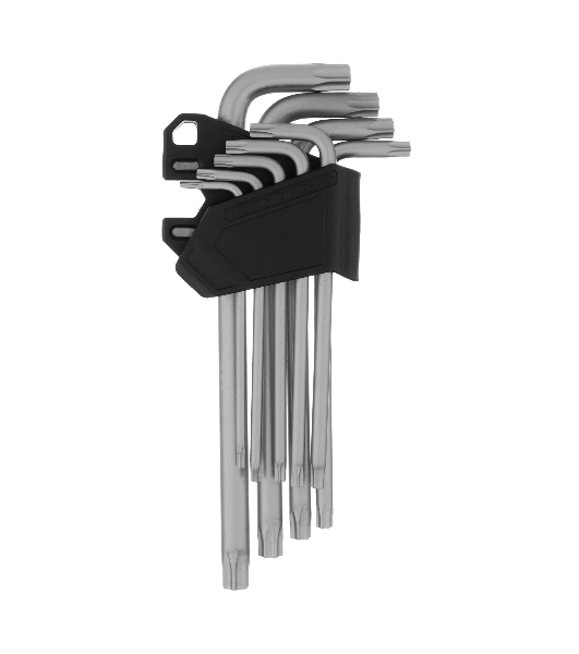 Набор ключей имбусовых Torx-Tempered Сибртех TT10-50, CrV, 9 шт., удлиненные