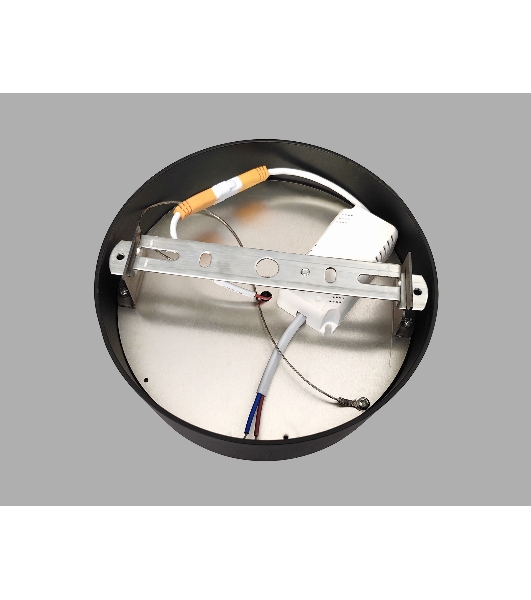 Потолочный светодиодный светильник Ambrella light FV5513 BK черный LED 15W 3000K D120*58 (Без ПДУ)