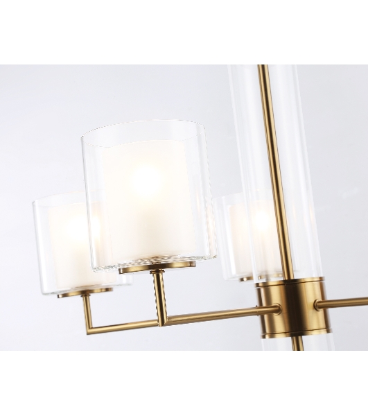 Люстра Ambrella light LH56011/5 BS/FR латунь/белый матовый E14*5 max 40W D640*1260