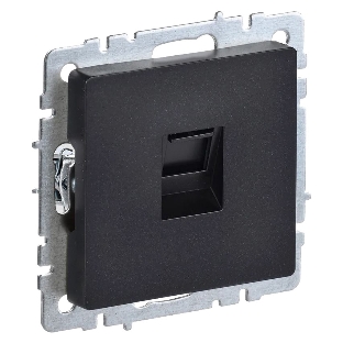 Розетка компьютерная IEK BRITE RJ45 кат.5E РК10-БрЧ черный