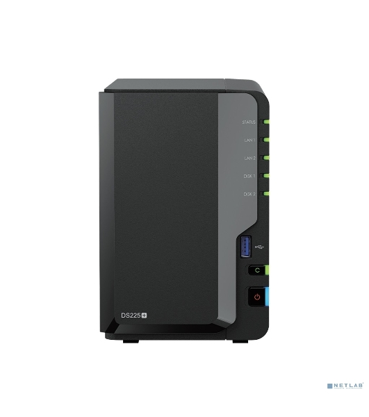 СХД настольное исполнение Synology 2BAY NO HDD DS225+