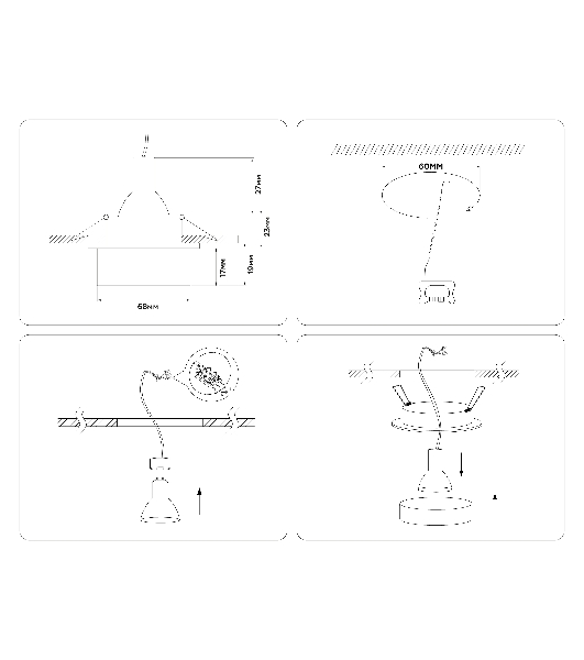 Светильник Ambrella light TN1302 WH/FR белый/белый матовый MR16 GU5.3 D80*42