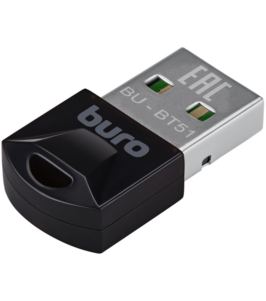Адаптер USB Buro Bluetooth 5.1+EDR class 1.5 20м черный
