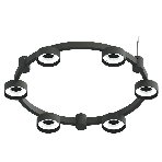 Корпус светильника C9232/6 SBK черный песок D550*70.5mm GX53/6, фото3