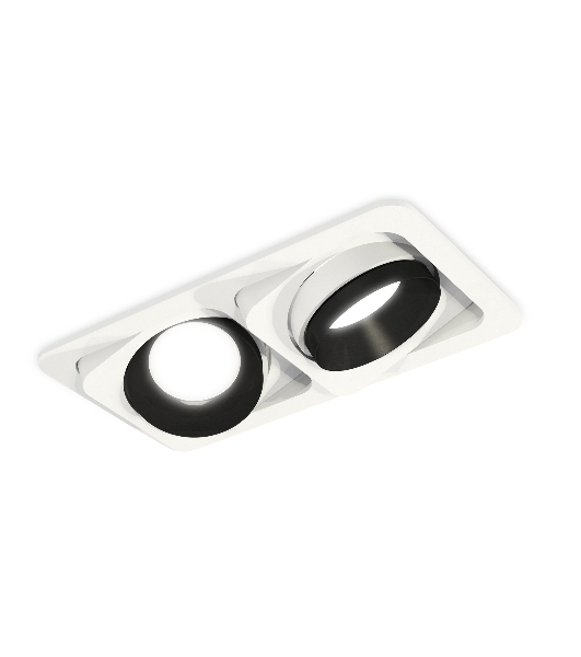 Комплект встраиваемого поворотного светильника Ambrella light XC7663021 SWH/PBK белый песок/черный полированный MR16 GU5.3 (C7663, N7031)