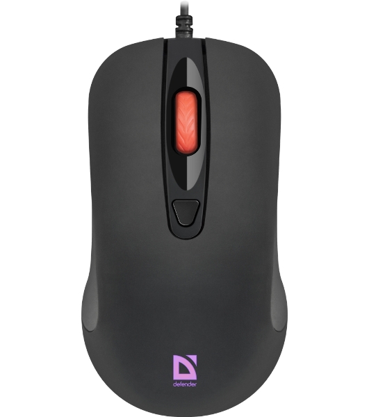 Мышь проводная Defender Ultra Classic MB-280 черный, 1200 dpi, USB, кнопки - 4