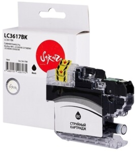 Картридж струйный Sakura LC3617BK для Brother, черный, 16 мл., 550 к.