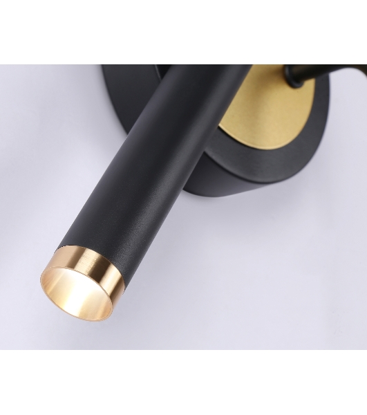 Настенный светодиодный светильник Ambrella light FL51652/1+1 BK/GD черный/золото 10W 4200K 500*227*90