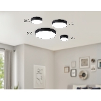 Потолочный светодиодный светильник Ambrella light FV5514 BK черный LED 15W 4200K D120*58 (Без ПДУ), фото8