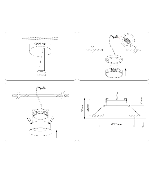 Светильник Ambrella light TN51812 GD золото GX53 max 15W D105*36