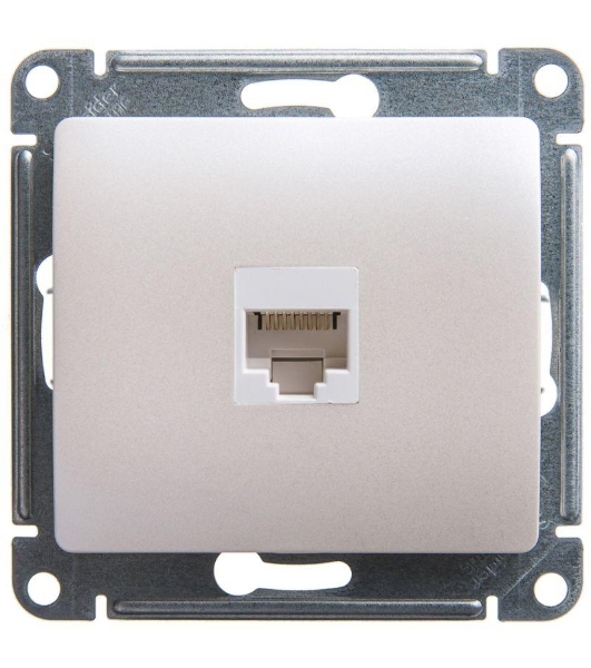 Механизм розетки комп. 1-м Glossa RJ45 CAT.5E перламутр SchE GSL000681K