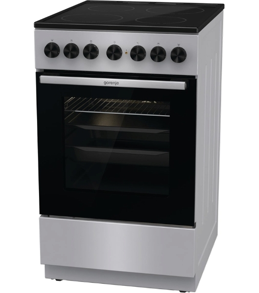 Плита электрическая Gorenje GEC5B41SG серый, конфорок 4 шт, духовка 62 л, 50 см x 85 см x 59.4 см