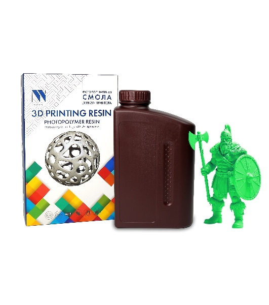 Фотополимерная смола NVPrint Standard Resin Clear Green для 3D печати 1 кг (бут)