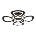 Потолочный светодиодный светильник FA8926/4+1 BK/CH черный/хром 163W 3000K-6400K 590*590*120 (ПДУ РАДИО 2.4G), фото 1