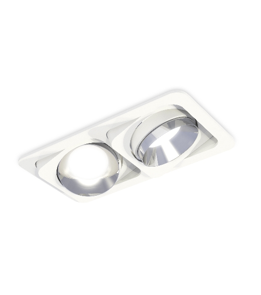 Комплект встраиваемого поворотного светильника Ambrella light XC7663022 SWH/PSL белый песок/серебро полированное MR16 GU5.3 (C7663, N7032)