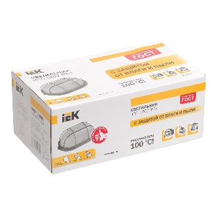 Светильник IEK LNPP0-1202-1-100-K01 НПП1202 белый/овал с реш. 100Вт IP54 IEK