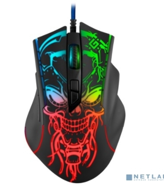 Мышь проводная Defender Bulletstorm GM-928 черный, 7200 dpi, USB, кнопки - 7