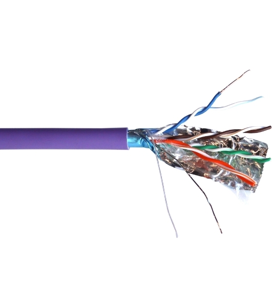 Кабель информационный Lanmaster TWT-5EFTP-NGLS cat.5e FTP 4 пары 24AWG нг(А)-LS внутренний 305м фиолетовый