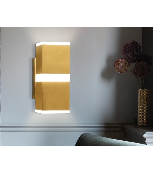 Настенный светодиодный светильник с акрилом Ambrella light FW191 SGD золото песок LED 4200K 12W 140*60*80