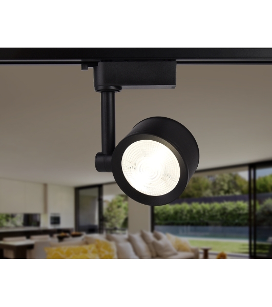 Трековый однофазный светодиодный светильник Ambrella light GL6392 BK черный LED 12W 4200K 24°