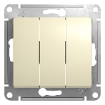 Механизм выключателя 3-кл. СП Glossa 10А IP20 10AX беж. SchE GSL000231, фото 1