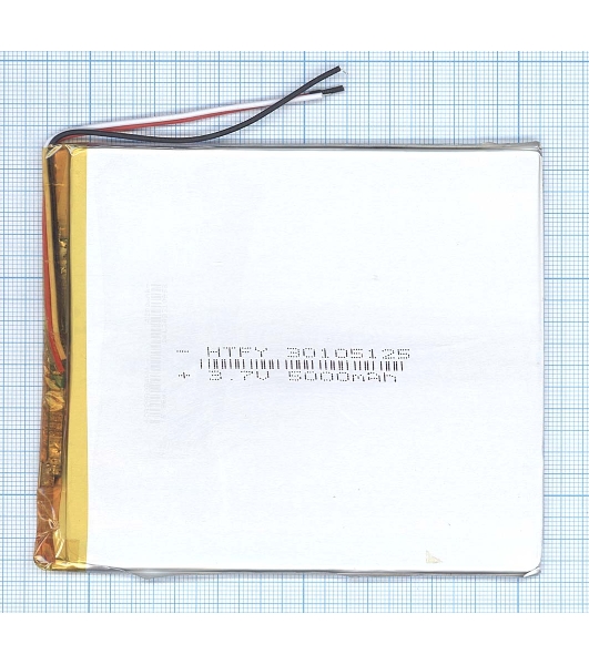 Аккумулятор Li-Pol (батарея) 3x105x125мм 3pin 3.7V/5000mAh