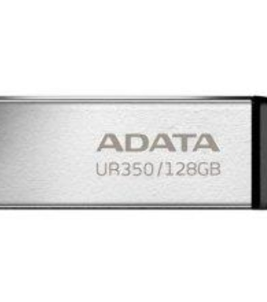 Флешка USB ADATA UR350 (UR350-128G-RSR/BK), 128Gb, USB 3.2, R/W 100/15, серебристый/черный