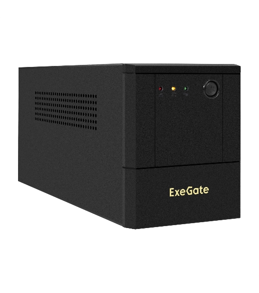 Источник бесперебойного питания ExeGate SpecialPro UNB-1000.LED.AVR.4SH.USB (1000VA/700W,LED, AVR, 4*Schuko, USB, батарея 12V 7.2Ah - 2 шт., металлический корпус, Black)