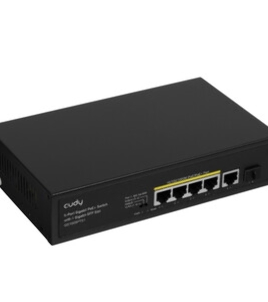 Коммутатор Cudy GS1005PTS1, 5×1 Гбит/с, 1×1 Гбит/с SFP