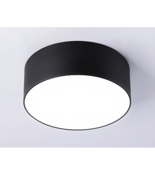 Потолочный светодиодный светильник Ambrella light FV5514 BK черный LED 15W 4200K D120*58 (Без ПДУ)