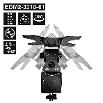 Кронштейн для двух мониторов 13'-32' настольный ExeGate EDM2-3210-01 (VESA 75x75, 100x100, макc.нагрузка 2х10 кг, наклон -45°/+45°, поворот -45°/+45°, вращение 360°, 2 способа крепления: сквозное и струбцина, цвет черный), фото5